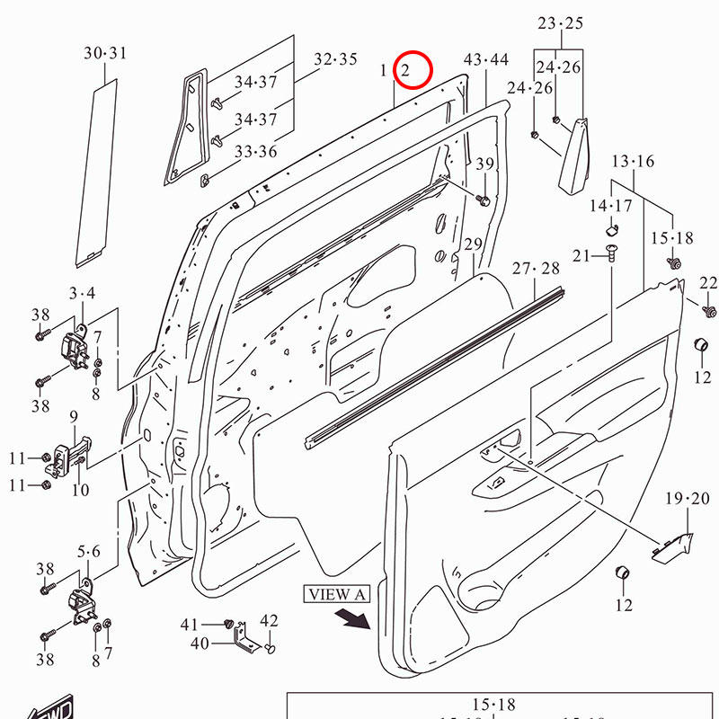 Cửa sau trái Ertiga hybird