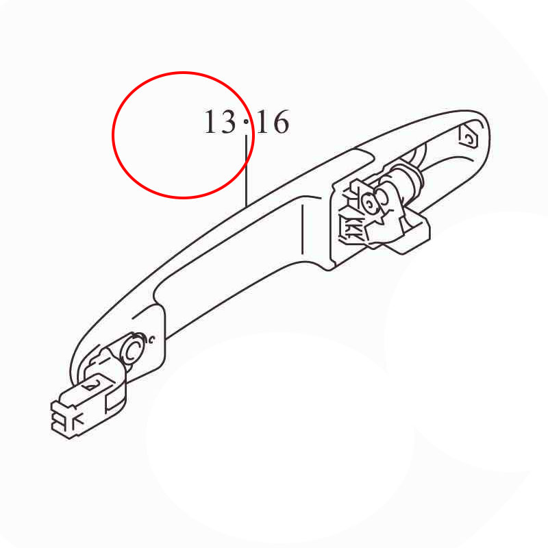 Tay nắm cửa trước ngoài phải 0PG Ertiga hybird