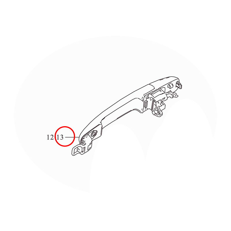 Tay nắm cửa sau ngoài trái 73R11 Ertiga hybird